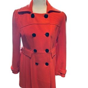 Miss Sixty Orange Pea Coat Size Medium